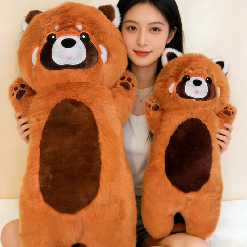 80/110CM Lovely Raccoon Plushie Toy Kawaii Raccoon Bear Pillow Cute Sleeping Appease Dolls for Children Girls Birthday Gift