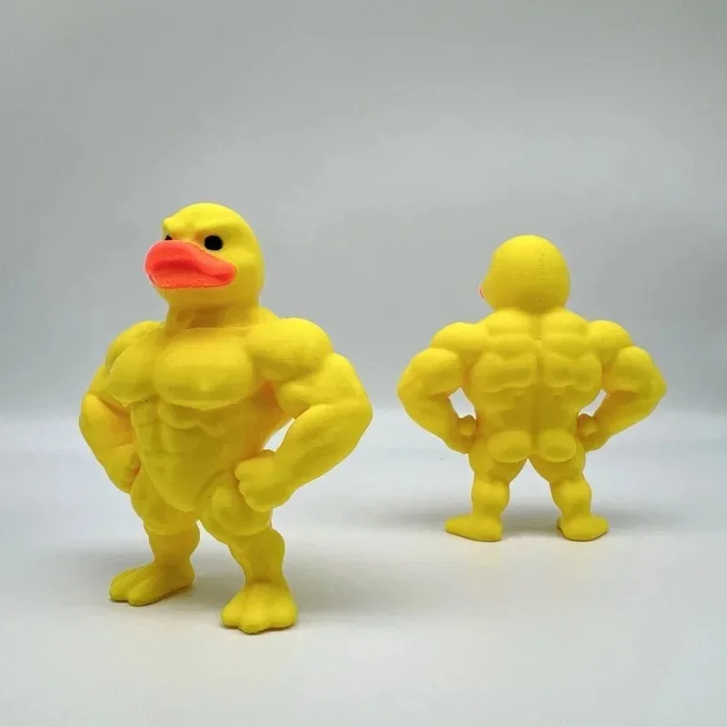New Muscle Duck Statue, 3D Printed Novel Desktop Decoration, Fun Christmas and Halloween Gift Home Decoration for Muscular Men