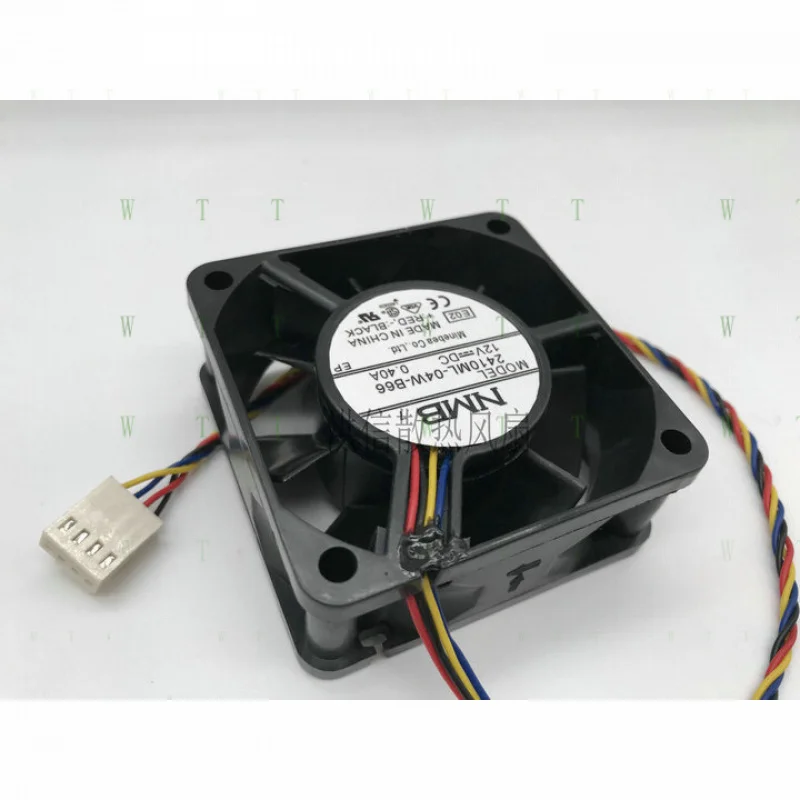 H 1 Pcs for NMB Fan 2410ML-04W-B66 12V 0.40A 6025 6cm 4-Wire Chassis Cooling Fan