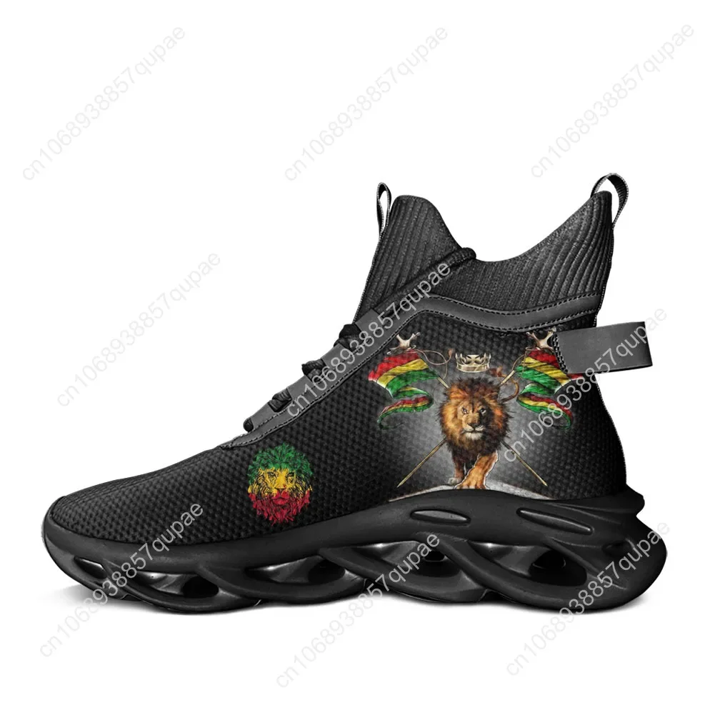 Reggae Rastafari Rasta Lion Of Judah High Top Flats Sneakers Men Women Teenager Shoes Casual Lightweight Mountaineering Sneakers