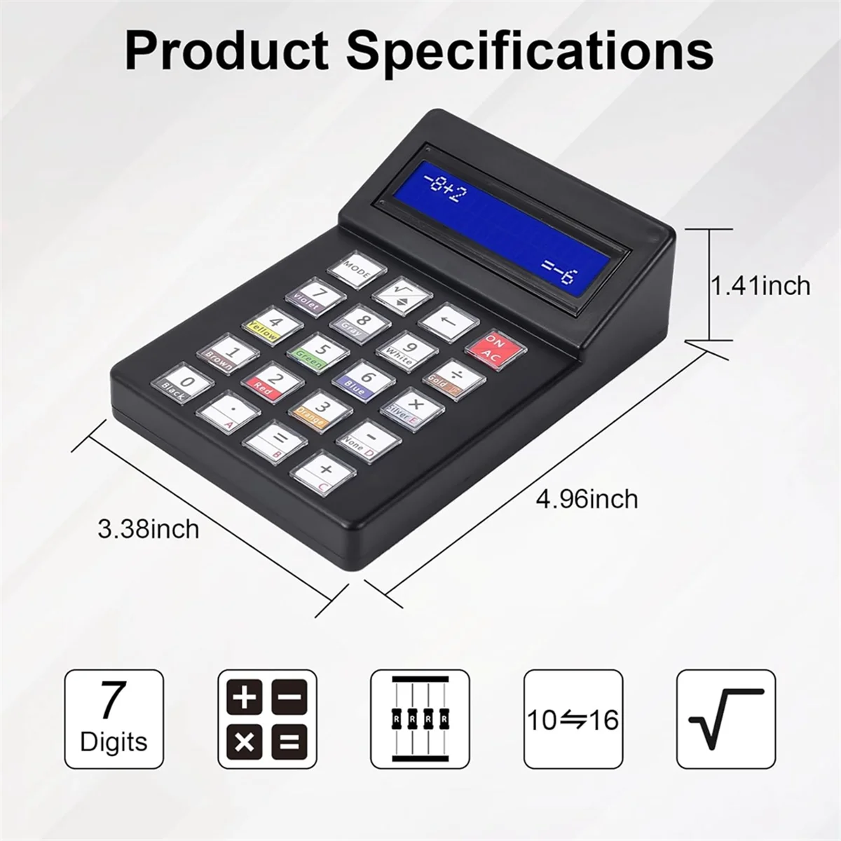 Calculator Soldering Practice Kit, 7-Digit Desktop Calculator Soldering Project Kit, DIY Electronics Kit with 1602 LCD