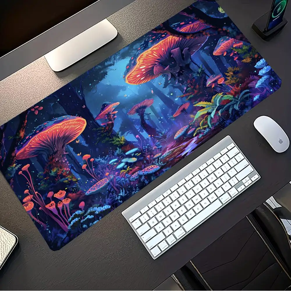 

Mushroom Mous Pad Pc Gamer Computer Accessories Mousepad Gaming Laptop Keyboard Carpet Large Desk Mat rug