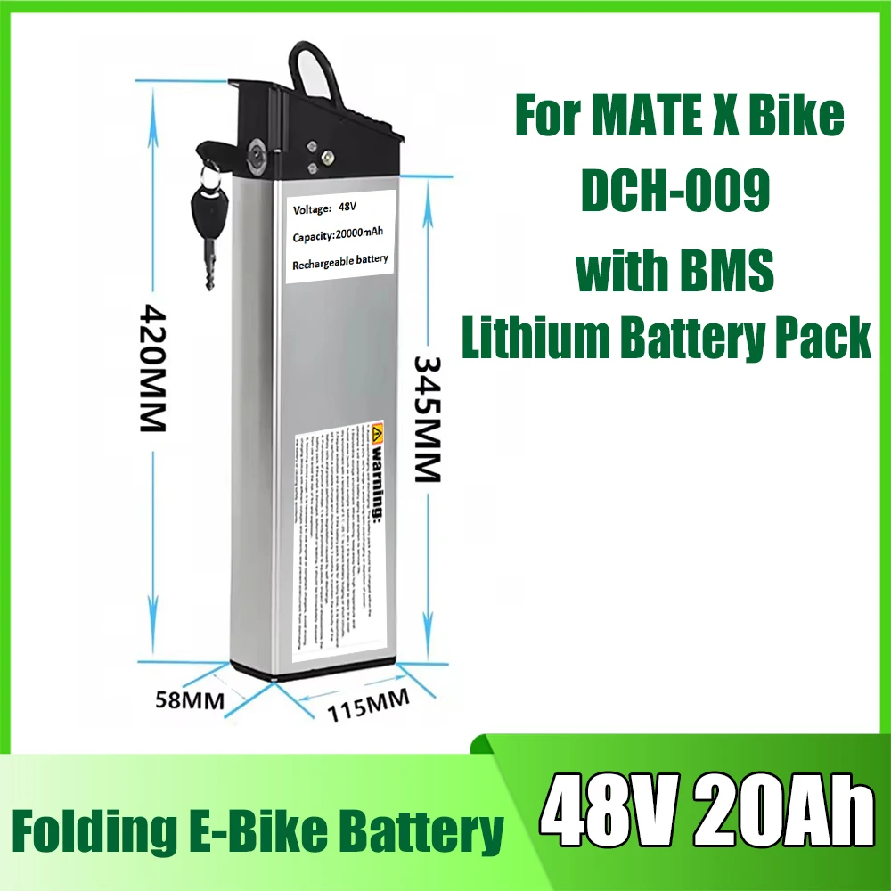 48V17.5Ah 20Ah  Replacement Battery for New Engwe EP-2 Pro Engine Pro Upgraded Version For MATE X Bike Battery DCH-009