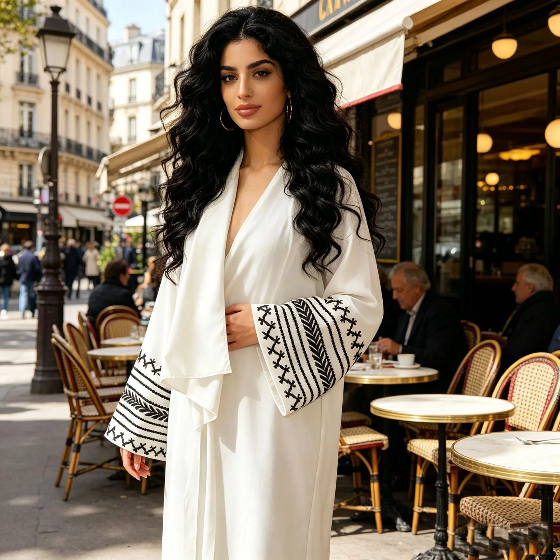 

Embroidered Long Cardigan Dress, Can Be Used As A Coat 2026 Muslim Long Dress Robe Abaya Ramadan Dubai Luxury Islam Elegant