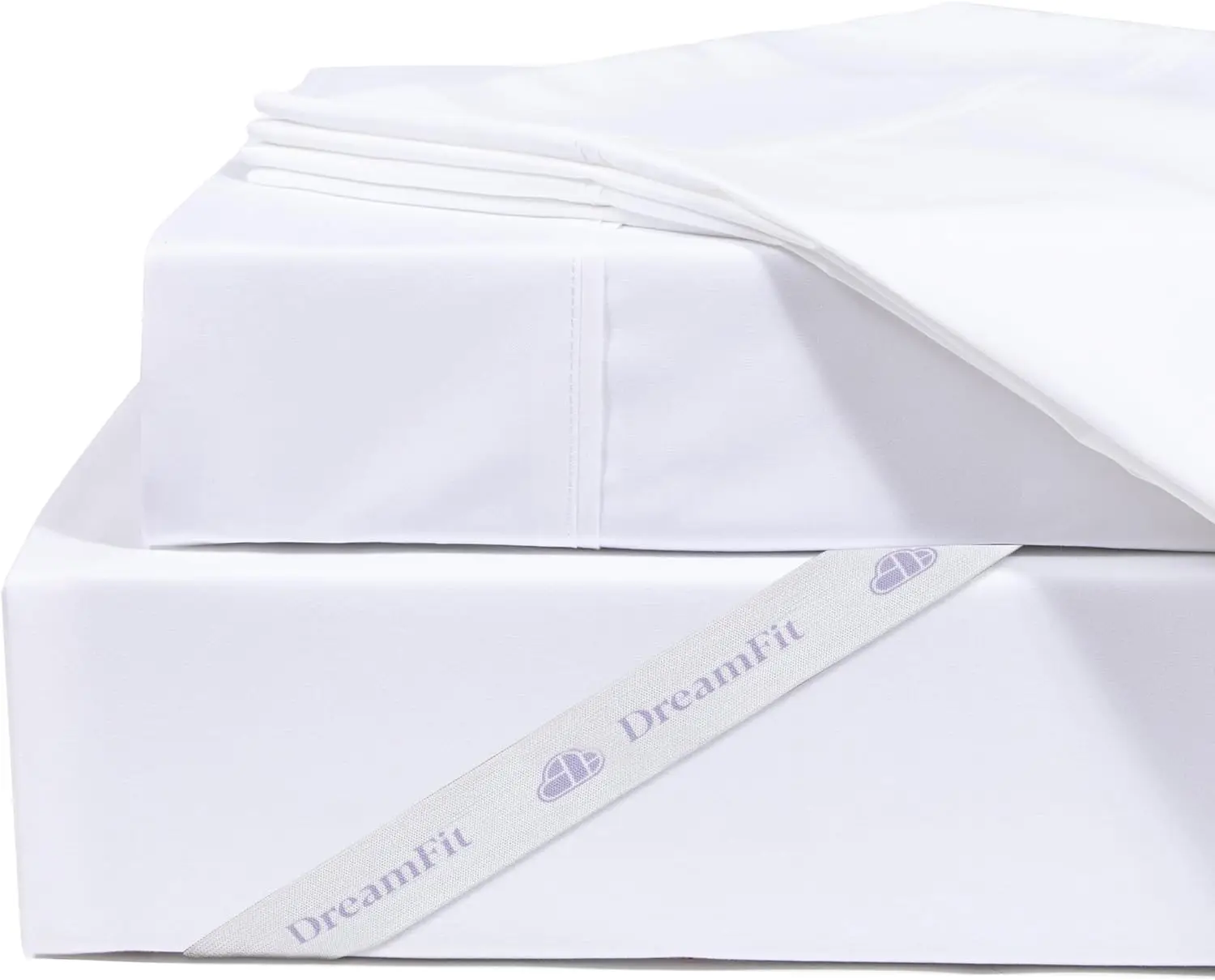 DreamComfort 100% Natural Long Staple Cotton Sheet Set with Elastic Corner Bands with Extra Deep Pockets up to 20 Inche