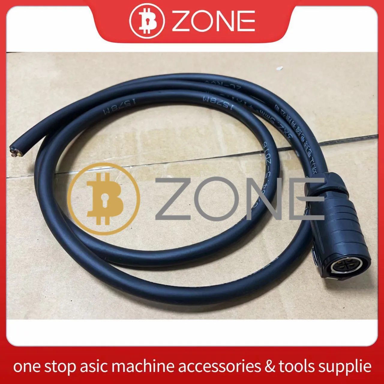 380V kabel daya 3 fase antiair 4pin tegangan tinggi dengan konektor penerbangan untuk Bitmain Antminer S19hyd penambang pendingin hidro