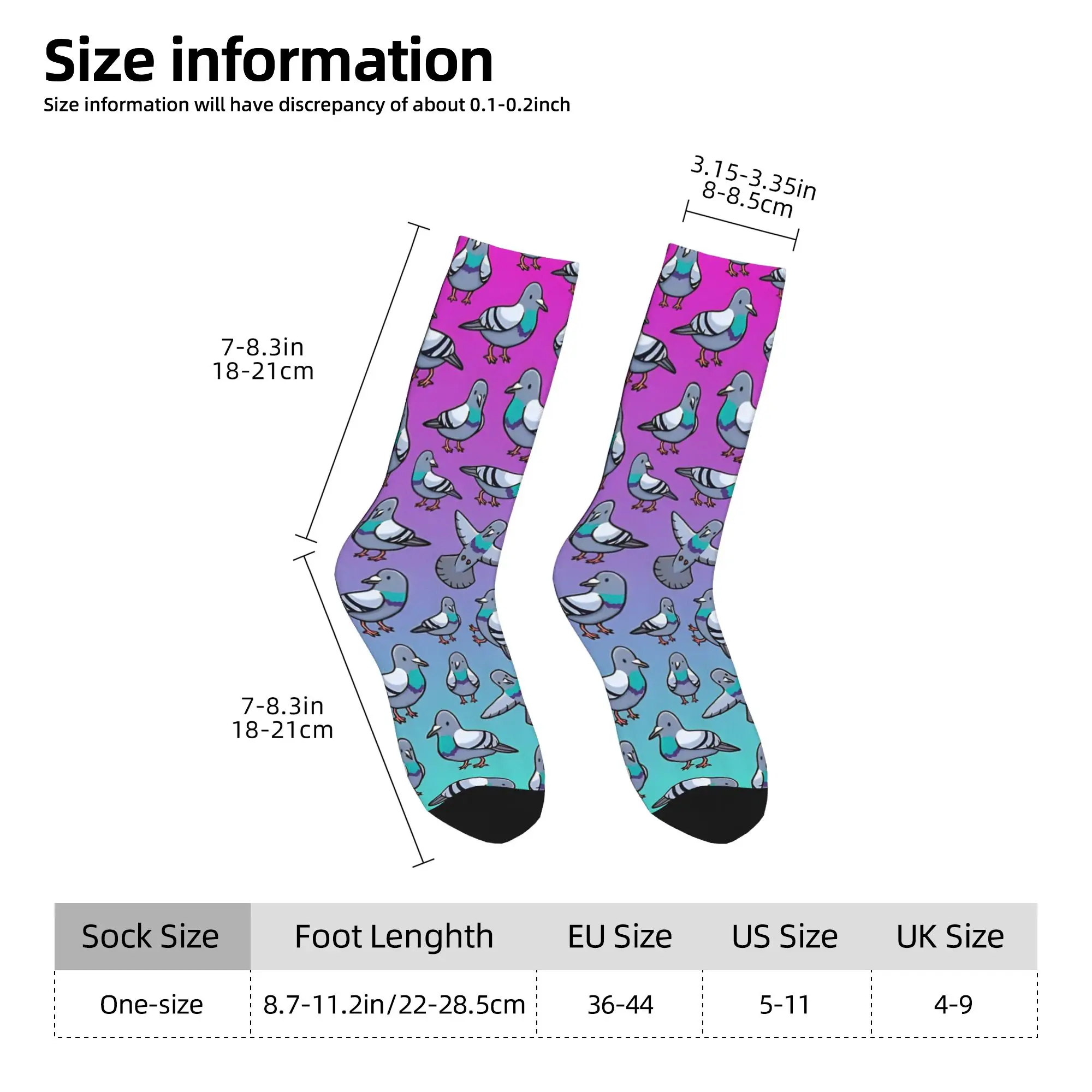 

Pretty Pigeons Socks Graphic Stockings Non-Slip Women Men Socks Breathable Autumn Gothic Cycling Socks