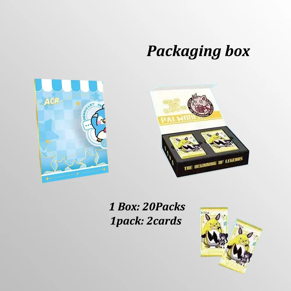 

Wholesale Anime Kawaii Palworld Collection Cards Cute Blind Box Card Children's Toy Gifts Rare SSP Crystal Card