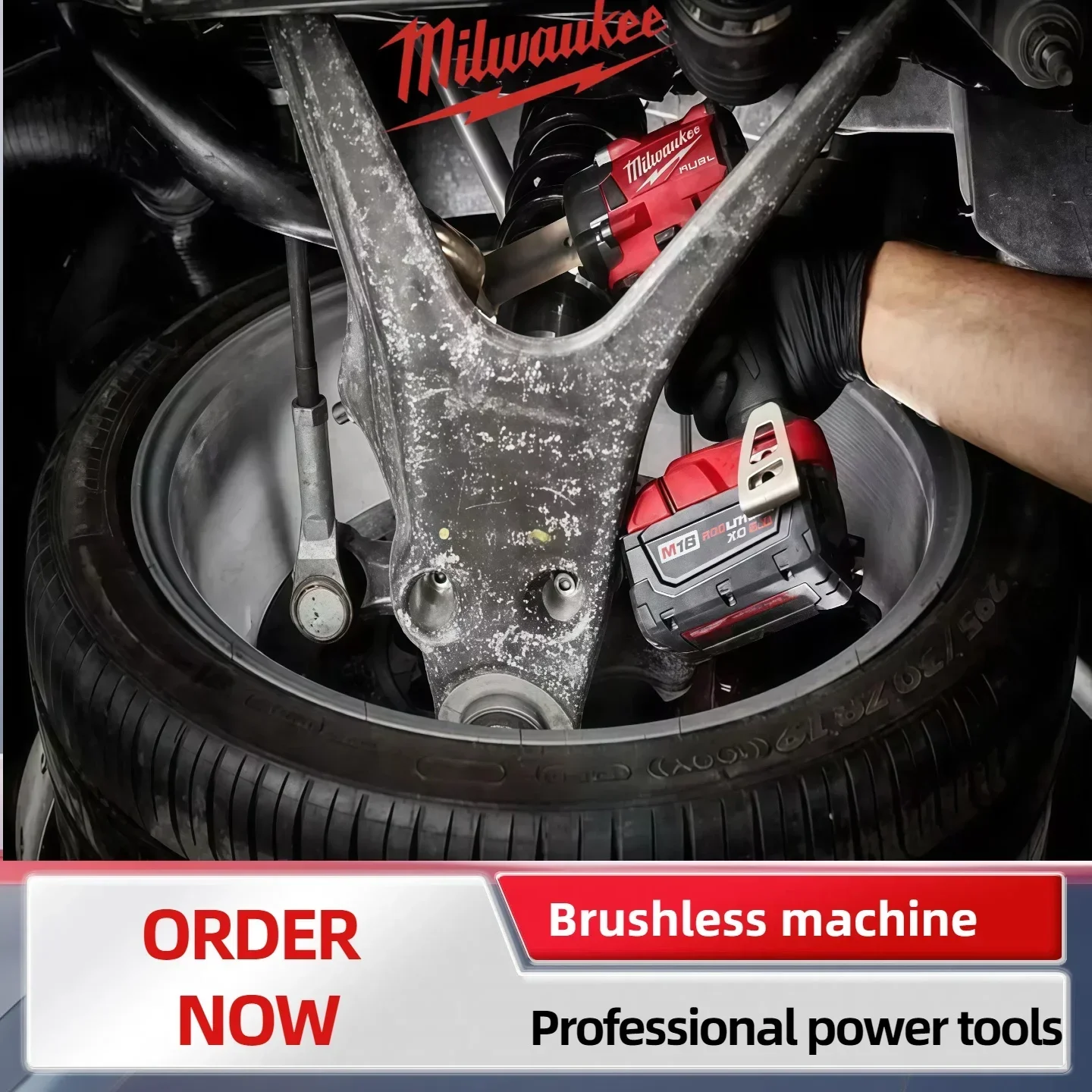 ميلووكي مفتاح ربط كهربائي لاسلكي مفك براغي بدون فرش تأثير الحفر أدوات كهربائية إصلاح شاحنة السيارة لبطارية 18 فولت #2