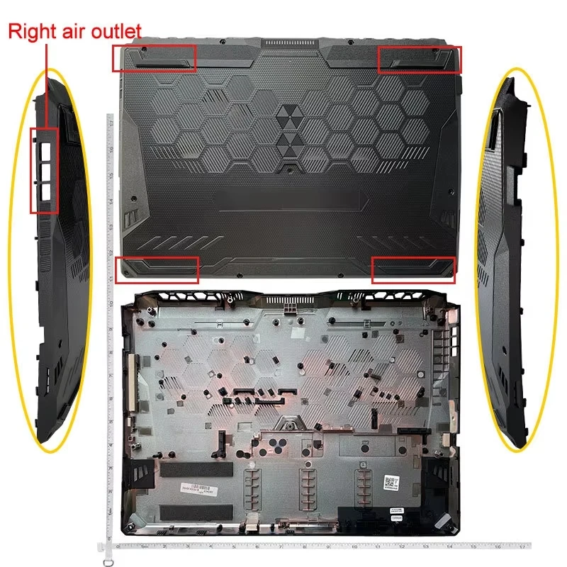 Tylna obudowa LCD / Ramka ekranu / Podpórka pod nadgarstki / Dolna obudowa do TUF Gaming 8 F15 FX506 FA506 FA506II FX506H F17 FA706 FA706U FX706 FX706U — zdjęcie 2