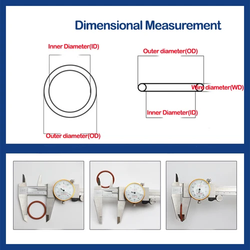Imagen 2 del producto Junta tórica marrón FKM, resistente a altas temperaturas y a la corrosión, OD1-300 de caucho de flúor, WD1-2.5mm, soporte de personalización