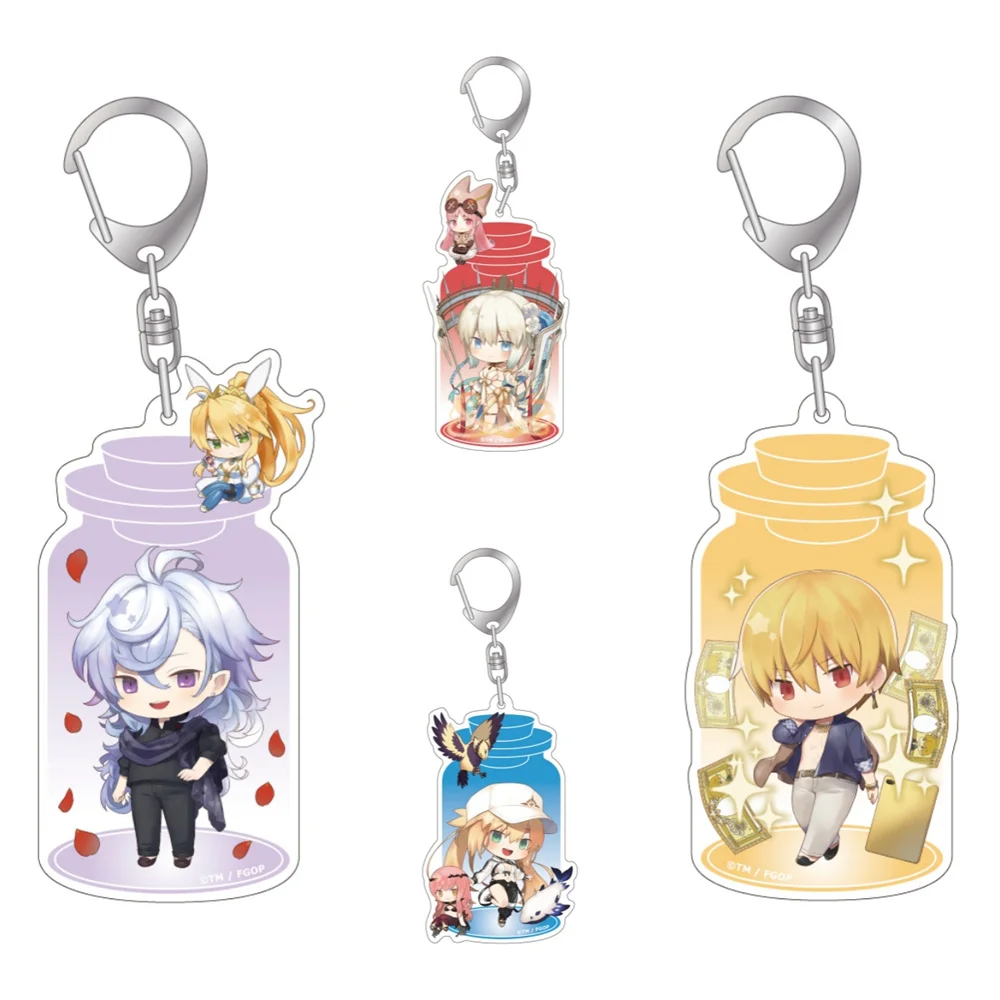 6CM Charm Anime Game FGO  Keychain  Acrylic Stand Model Cosplay Characters Ornament Accessories Goods Collection Gifts