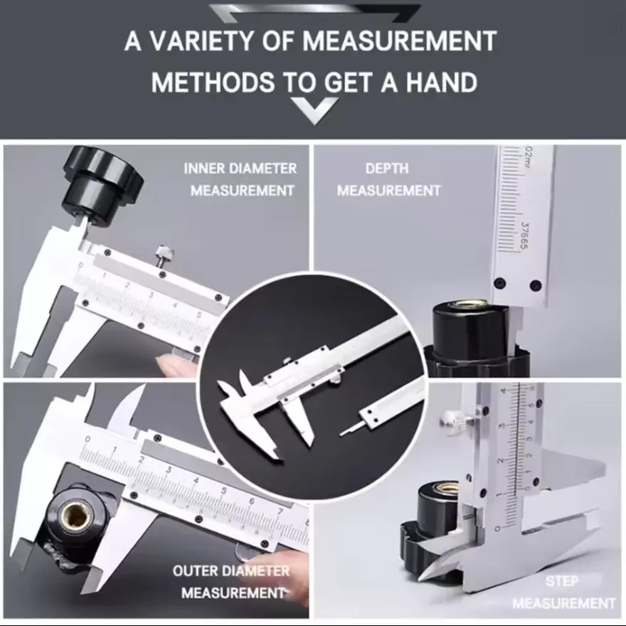 Vernier Caliper High Accuracy Marking Micrometer Gauge Portable Four Use Precision Metric  Measuring Instrument Tool