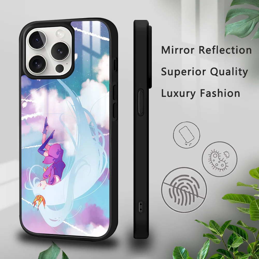 Anime No G-Game No L-Life Phone Case For iPhone 16 15 14 13 12 11 Pro Xs Max Mini Plus Celulares Hard Funda