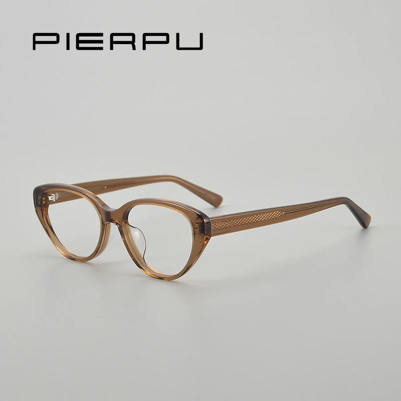 Top Quality Acetate Cat eye Optical Eyeglasses Frames Polygon Retro Designer Brand Men Women Prescription Glasses Myopia Eyewear