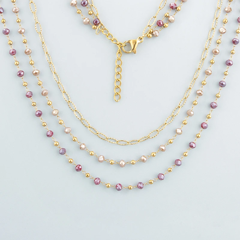 assoonas, 1 Stück/Los, MH80, Halskette für Damen, Anhänger, 18k vergoldet, Edelstahl, Naturstein, handgefertigt, Modeschmuck – Detail 5