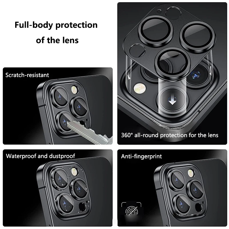 For IPhone 17 Pro Max 17Pro Metal Camera Protector Glass Alloy Lens Ring Cover Anti-Scratch Shockproof Phone Lens Accessories