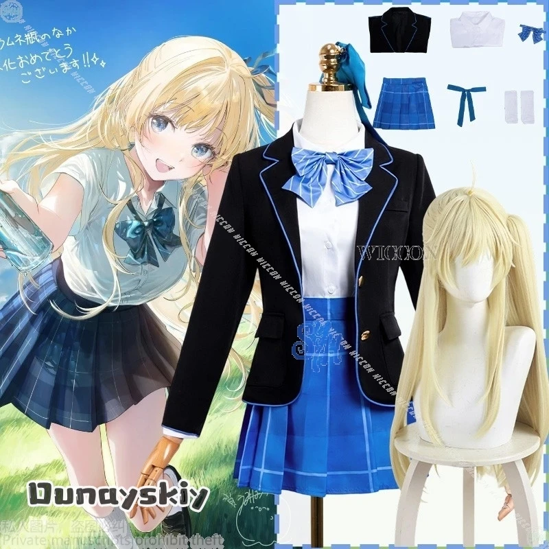 anime-nuevo-chitose-kun-wa-ramunebin-no-naka-cosplay-hiiragi-yūko-{amanda-cos}-jk-mini-vestido-azul-lindo-arco-dulce-pelucas-halloween