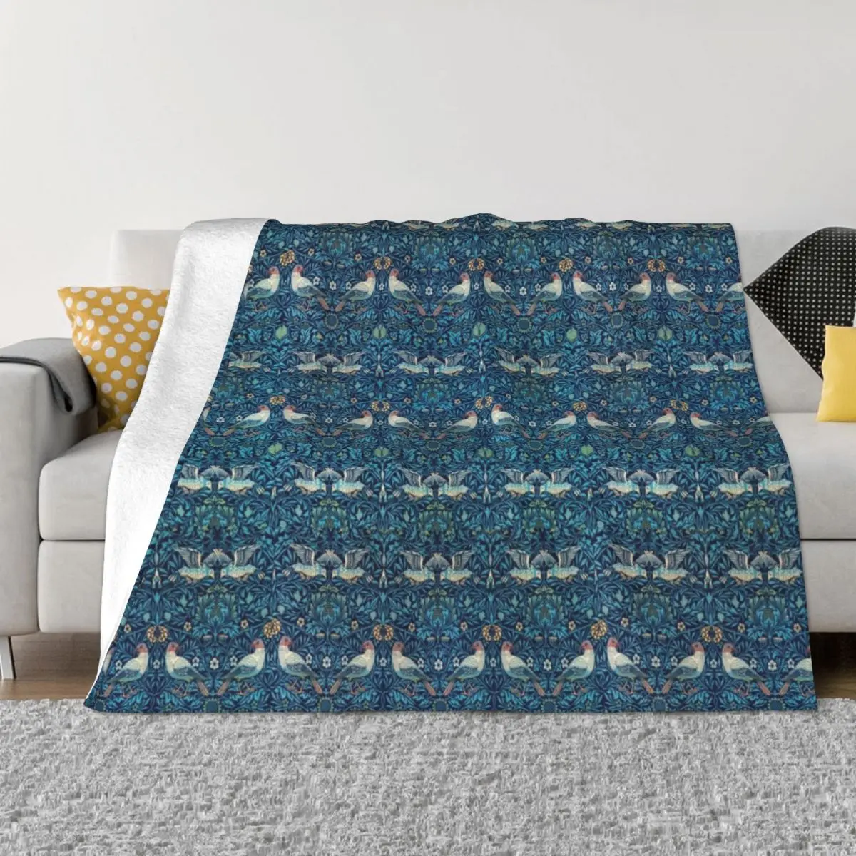 

Birds by William Morris Throw Blanket furry Kid'S Blanket Blankets For Baby