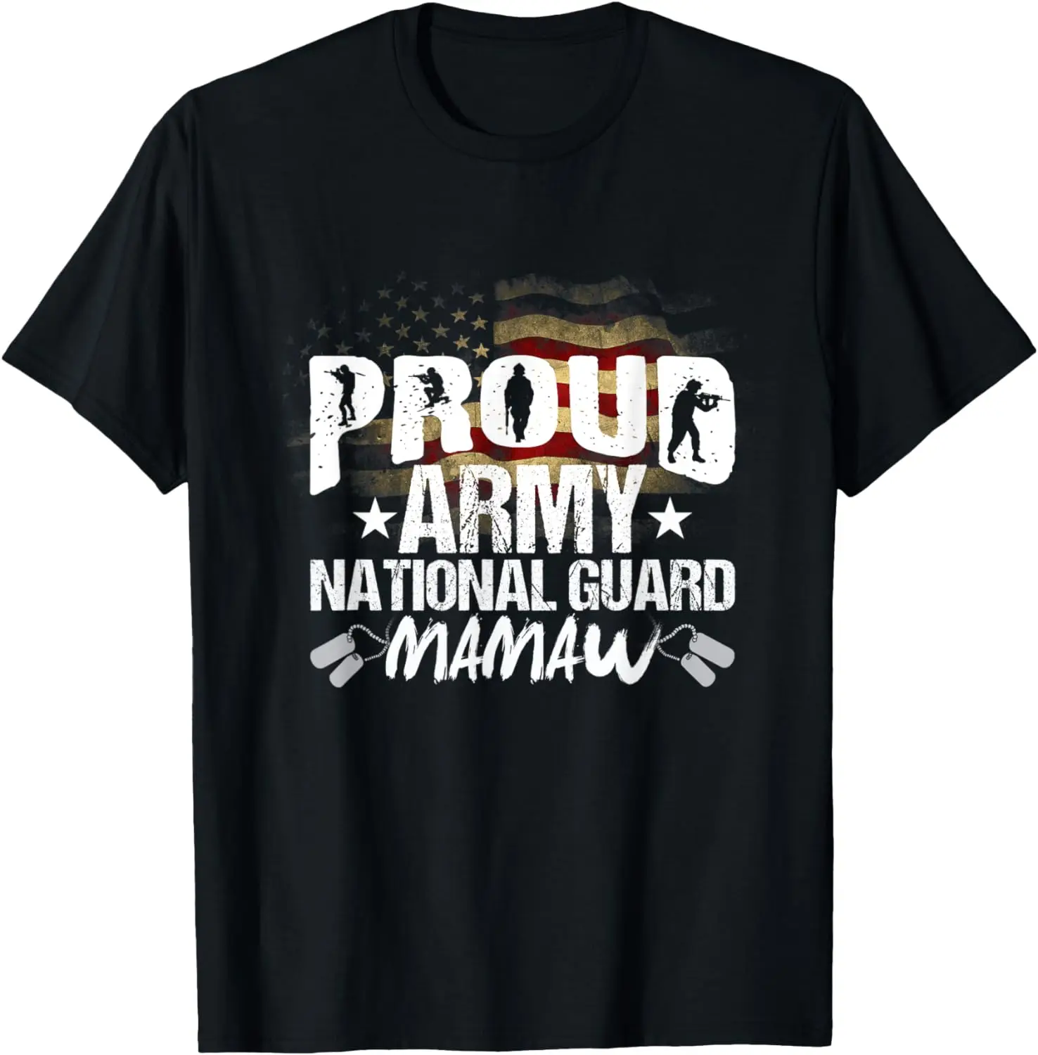 

Proud Army National Guard Mamaw Veteran On 4th July T-Shirt