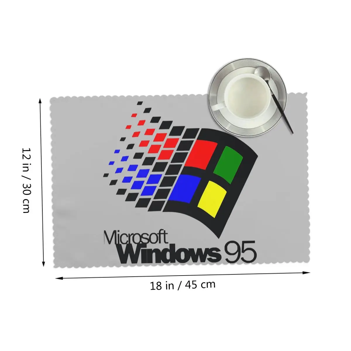 Windows 95 Geeks Nerd Mesh Placemat Non-Slip Plate Mat for Dining Table Bowl Coaster Super Absorbent Mats