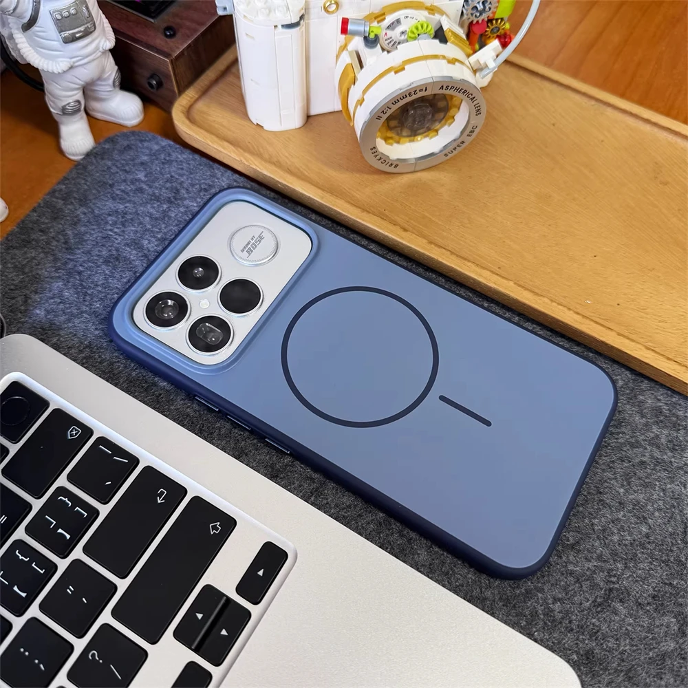 Funda protectora de silicona con diseño minimalista y acabado mate, con cierre magnético, para Xiaomi Poco F9 Ultra y F8 Pro. Resistente a las huellas dactilares, compatible con carga inalámbrica y de diseño delgado.