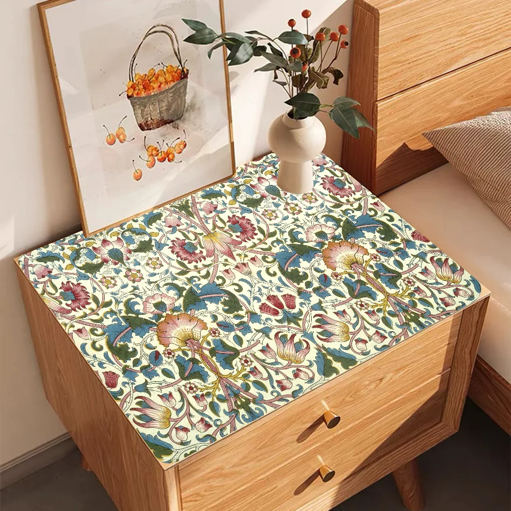William Morris Absorbent Drain Mat Countertop Dry Mats Printed Coffee Machine Draining Pad Kitchen Table Tableware Placemats