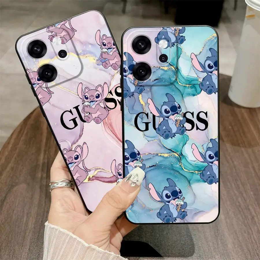 Чехол для Oppo Reno A78 A84 A98 Reno 4F 5 6 7 8 10 11 14 A96 A93 A74 F9 F11 F29 A83 A76 Мягкая задняя крышка телефона Disney Funny Stitch