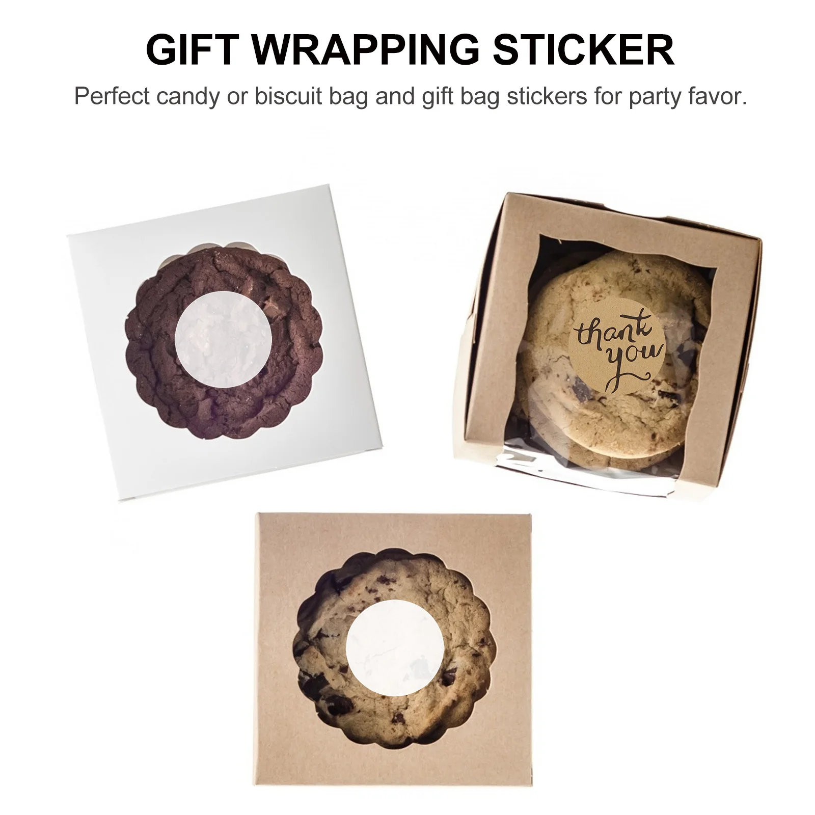 1000Pcs Transparent Sealing Sticker Round Label Clear Stickers for Party Favor Gift Bag Envelope Scrapbook Clear Sealing Sticker