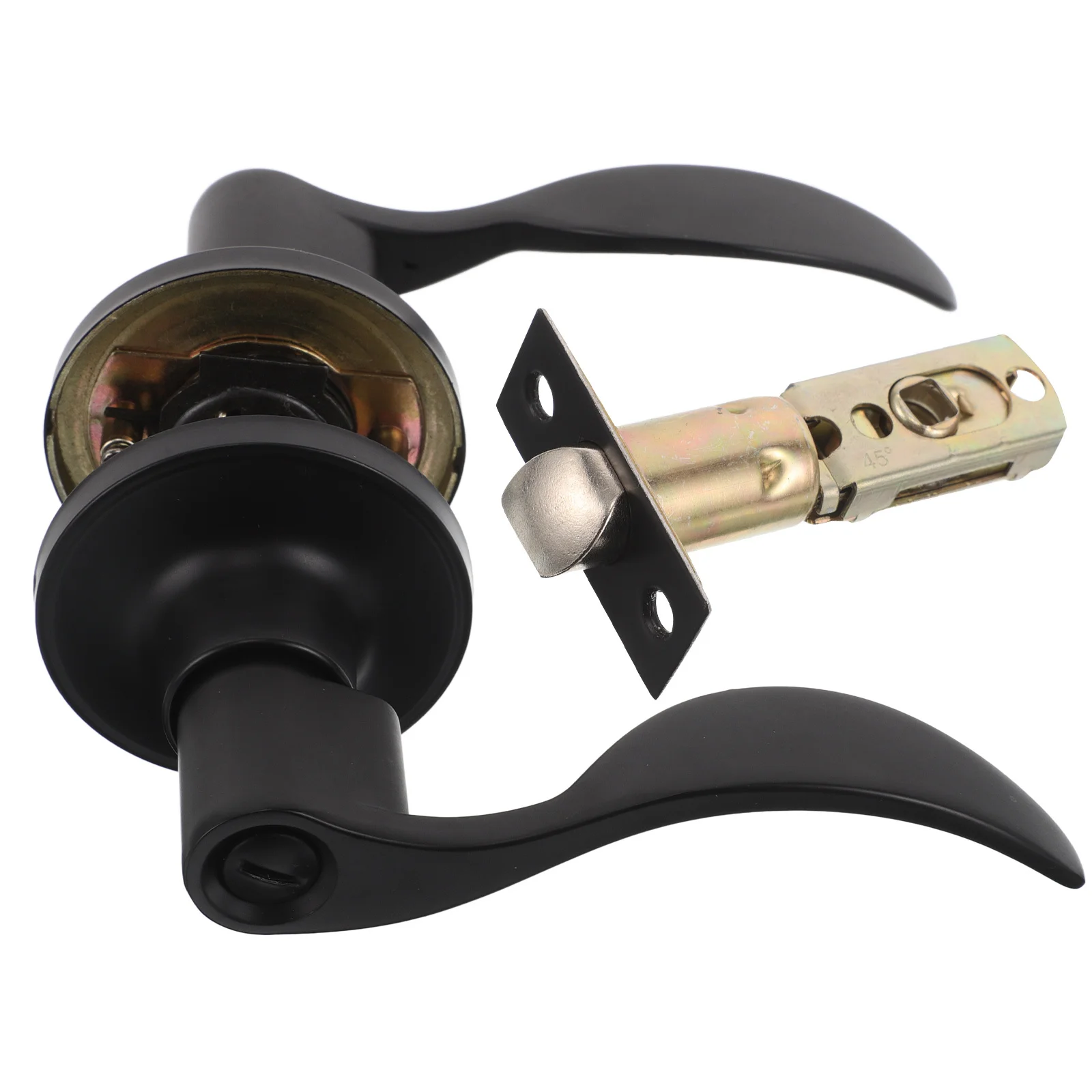 

Matte Black Door Handle Lock Style Silent Operation Bedroom Bathroom Living Room Privacy Door Hardware