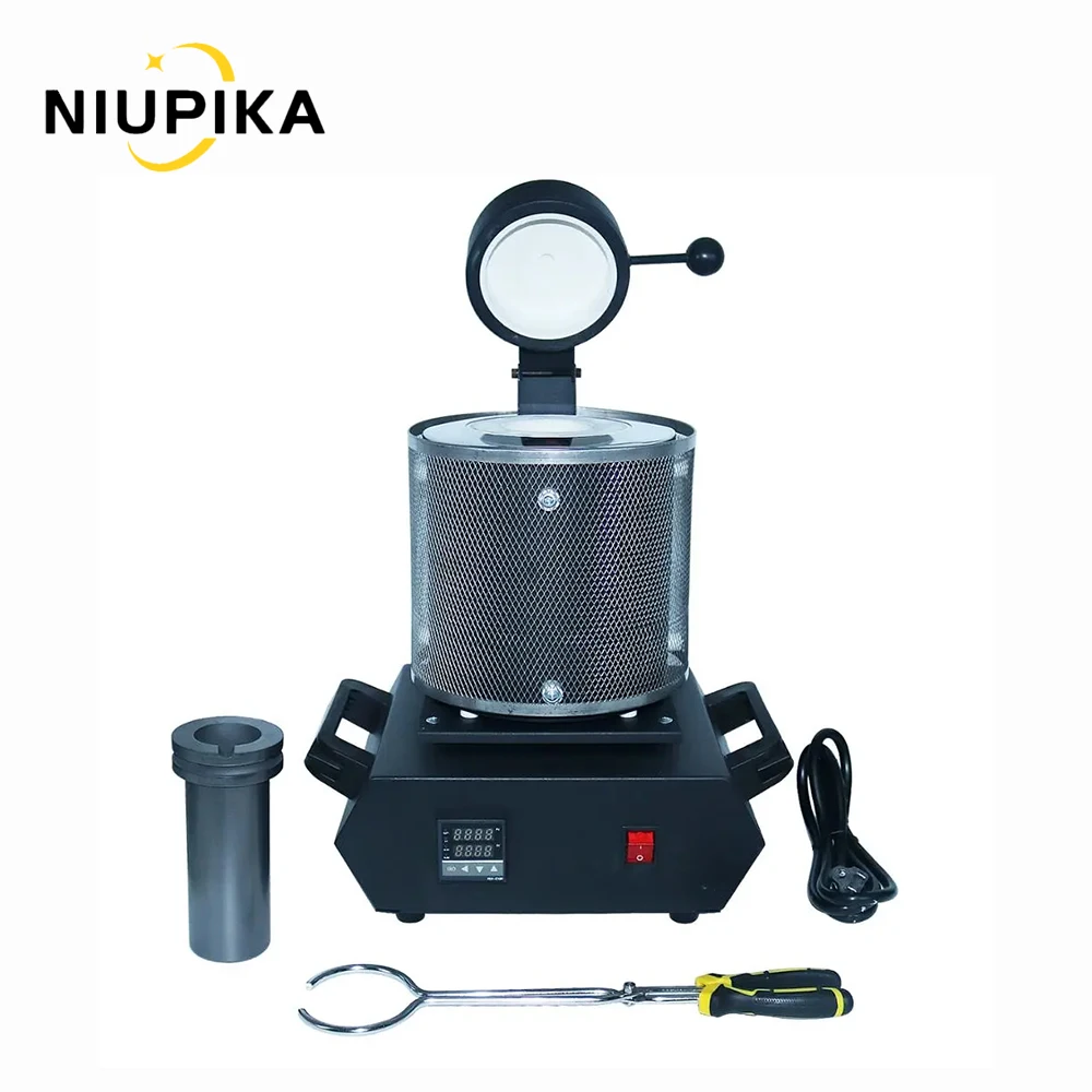 

NIUPIKA 3KG Digital Gold Melting Furnace Machine Heating Capacity 2100W Refining Precious Metal Silver Jewelry Casting Tool