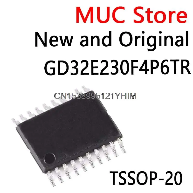 GD32E230F4P6 TSSOP-20 230F4P6 MCU Gigadevice 32-Bit ARM Cortex-M23 72MHz 16KB Flash 4KB RAM 1 ADC IC GD32E230F4P6TR