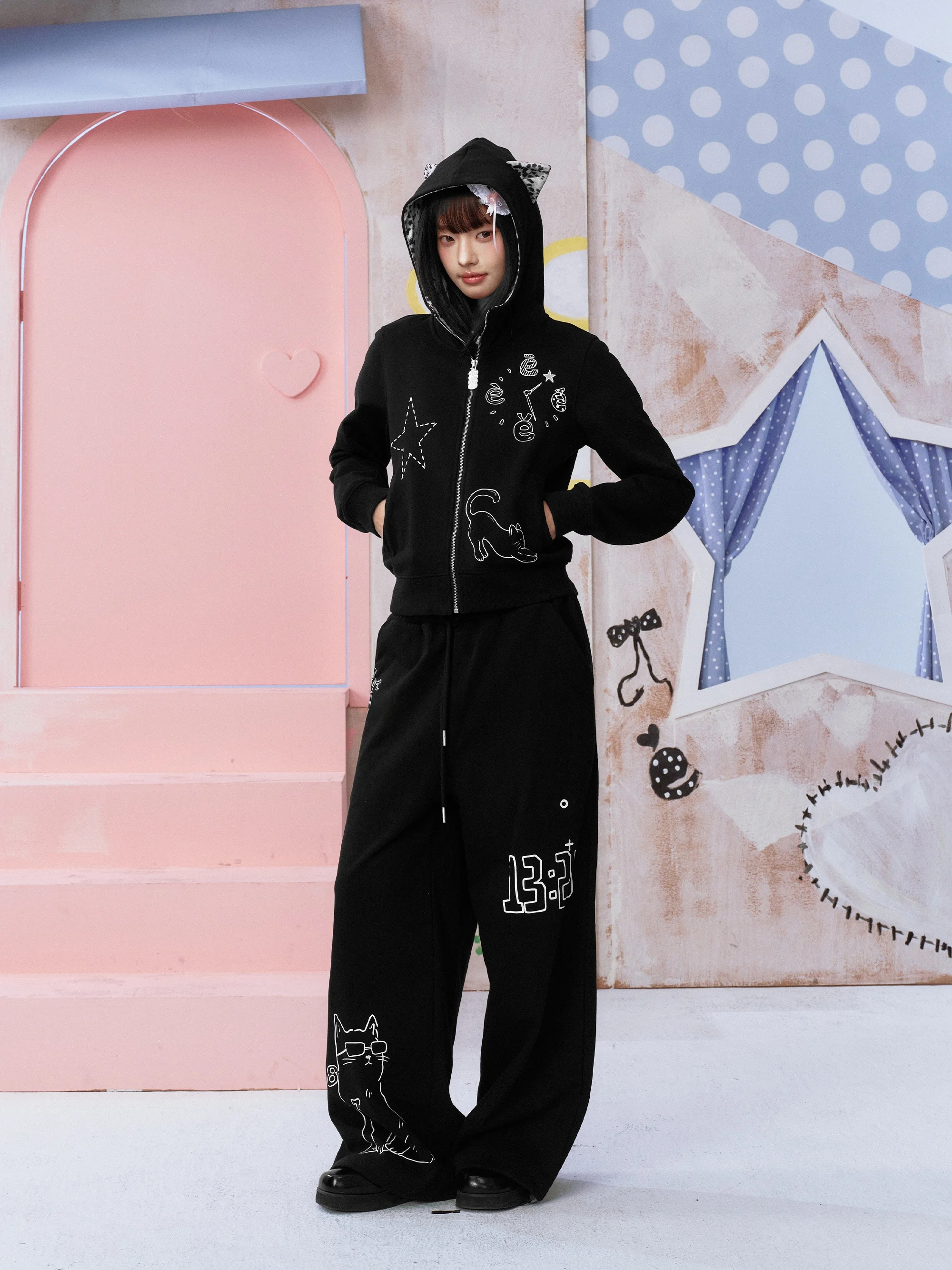 Celana Kasual Model Lurus deng - Street Fashion Online ulasan dan harga