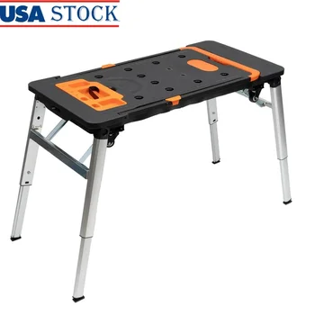 Banco da lavoro portatile multifunzionale 7 in 1, carrello per impalcature, carrello per cavalli, supporto per carretto a mano