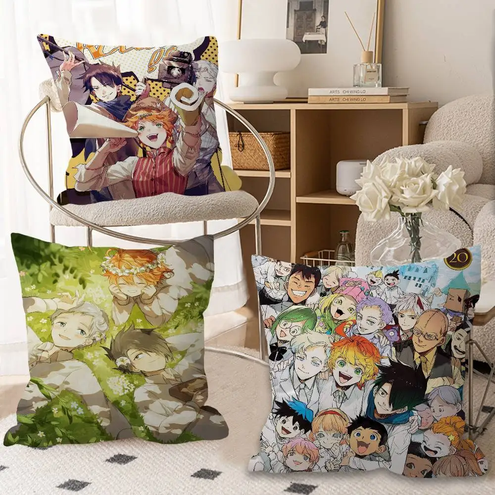 Dark Anime T-The P-Promised N-Neverland Cushion Cover Pillow Cover Decor Pillowcase Printed Cushion Case for Couch