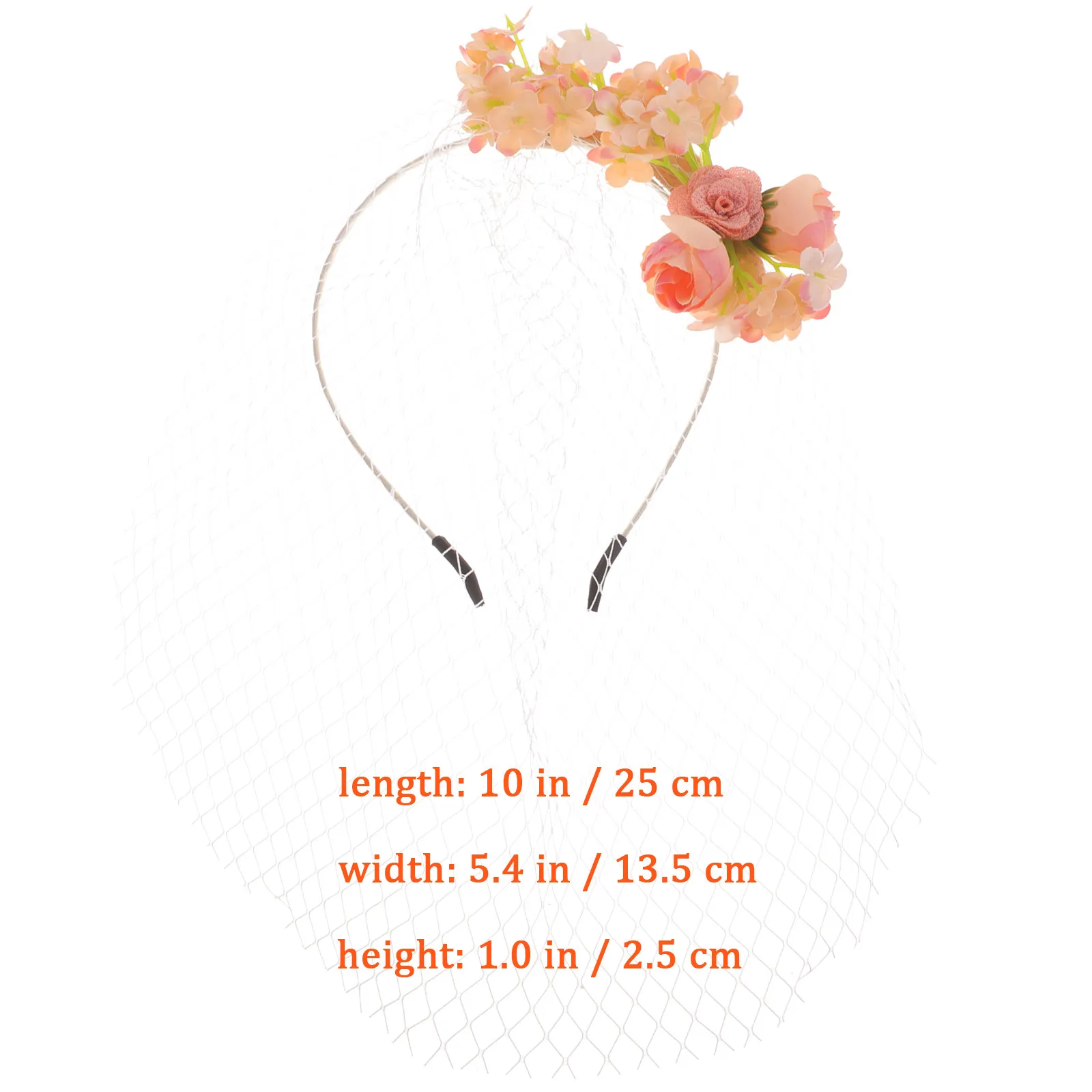 Attractive Veil Headband for Bride Rhinestone Embellished Elegant Hairband Wedding Party Evening Dance Photo Prop Stylish