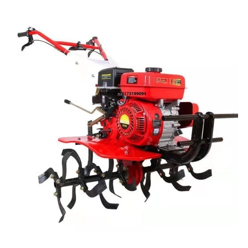 4WD Double-Headed Walking Tractor Cultivator Small Farming Power Tiller Plowing Machine with Core Motor Component