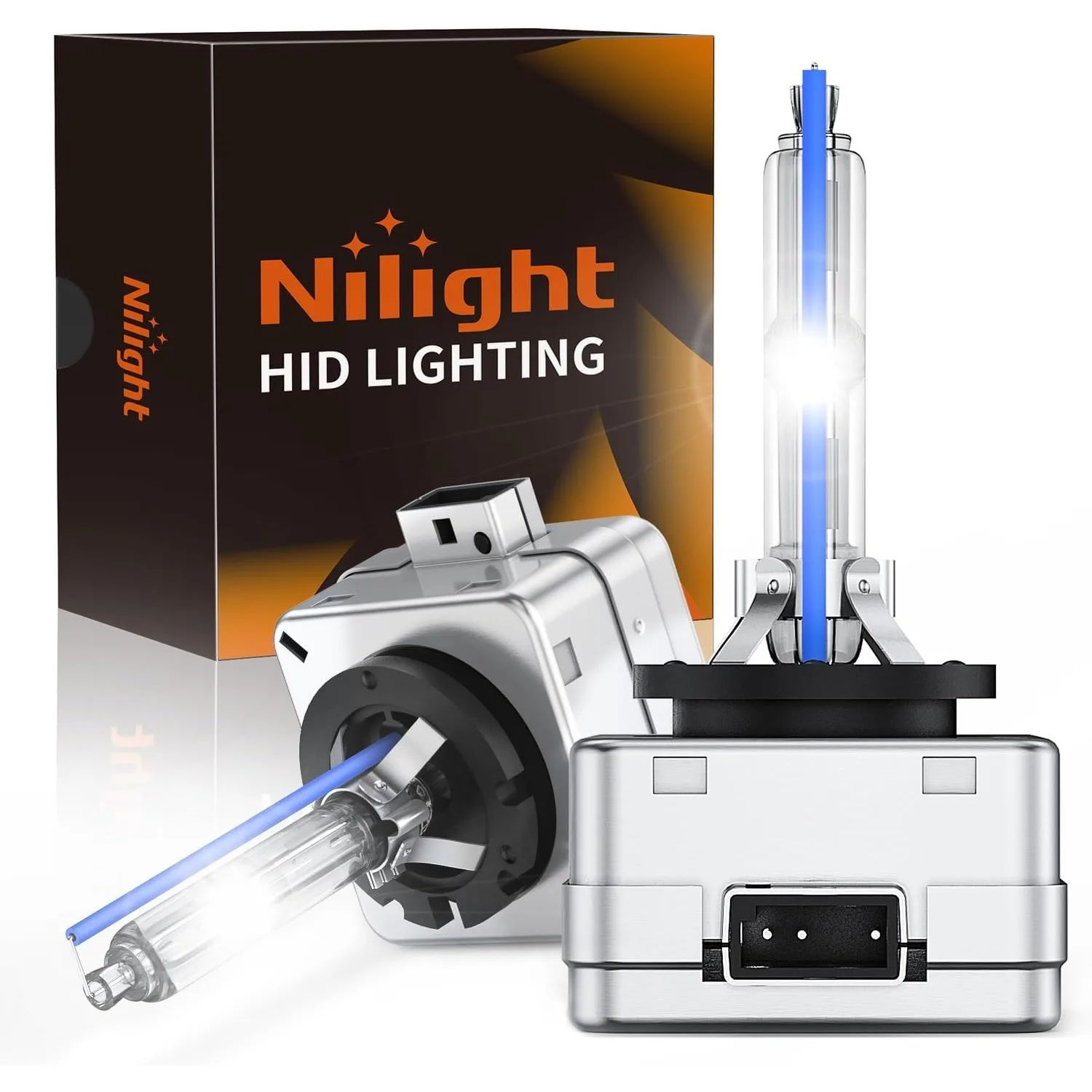 Nilight D3S HID Bulbs, 8000K Cool White D3S Bulb 35W High Low Beam Xenon Headlights Replacement, 2-Pack(NOT fit Halogen Headlight Assembly)
