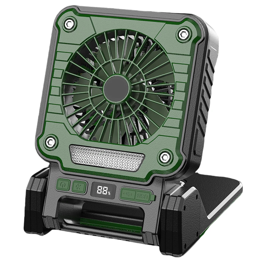 مروحة خارجية TYPE-C شحن درجة الحياة شاشة LCD مقاومة للماء شاشة ديجيتال محمولة لصيد الأسماك ملحقات مكيف الهواء البارد #2