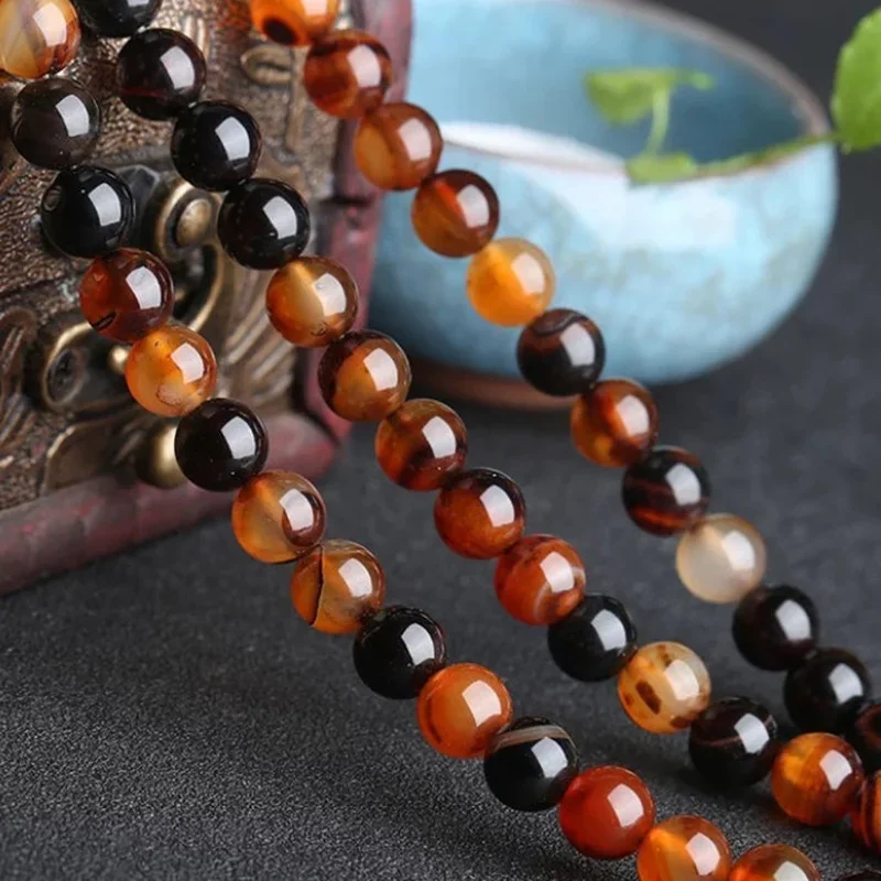 Natural Carnelian Bead Diy for Jewelry Making Натуральный агатовый шарик Diy для браслетов, кулонов и сережек