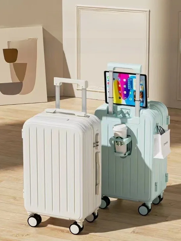 korean-style-luggage-suitcase-durable-travel-bag-men's-fashionable-carry-on-with-combination-lock-pc-abs-material