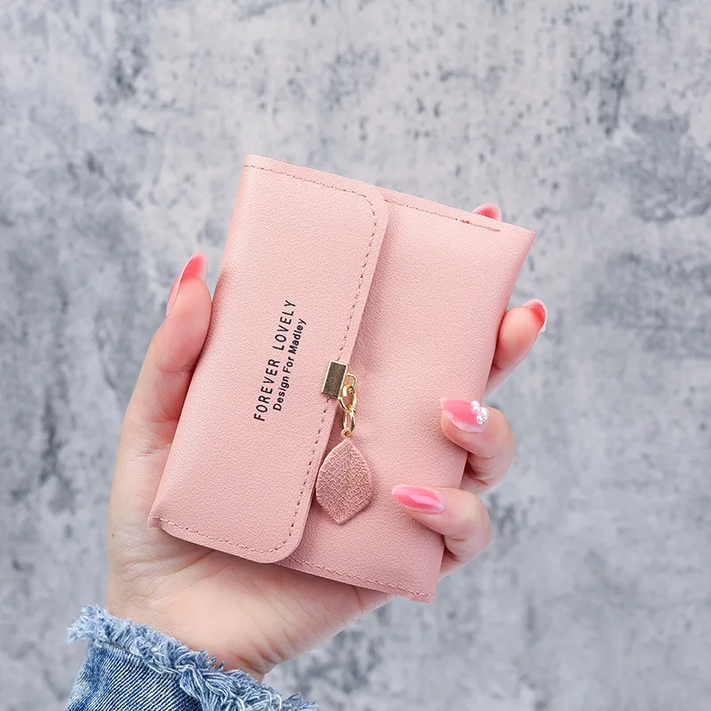 New Korean Version of The Simple Small Wallet Tri-fold Coin Bit Money Clip Coin Purse Cross-border Short Ladies Wallet