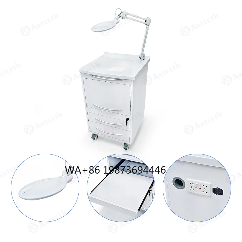 

Professional Den--tal Tool Cabinet Medical Clinic Mobile Cabinet Modern Stainless Steel Drawer Cabinet