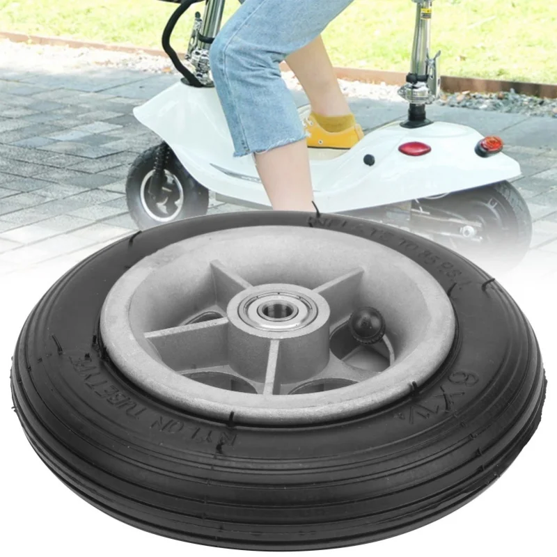 

6x1 1/4 6inch Rubber Wheel WearResisting Wheel Electric Scooter Inflation Rubber Tyre