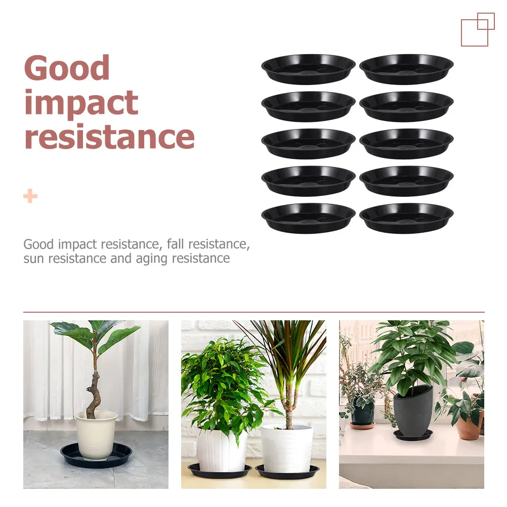

10Pcs 32cm Flower Pot Base Pots Outdoor Succulent Saucers Water for Trays Bottom Black Flowers Water Plates Holder Flowerpot