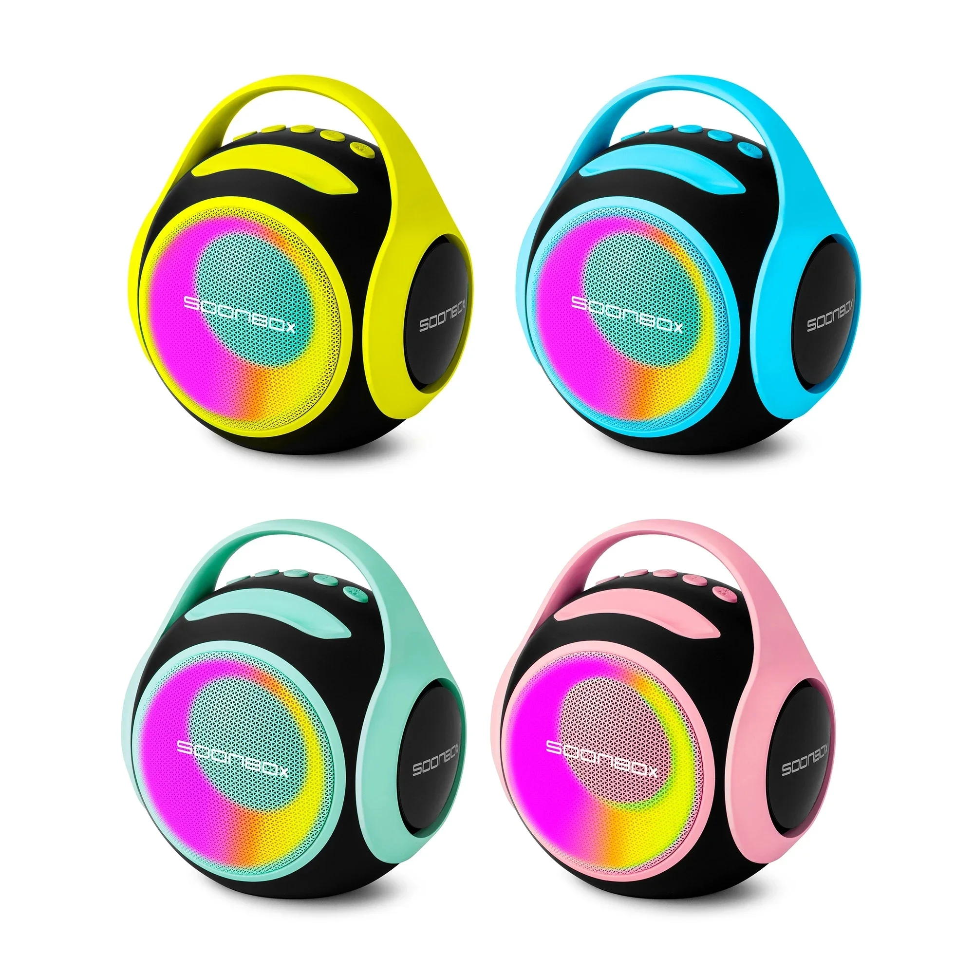 Soonbox S5100 Портативные колонки Караоке-машина 2 микрофона Беспроводной мини-микрофон с микрофоном для детей Производство динамиков для вечеринок на открытом воздухе