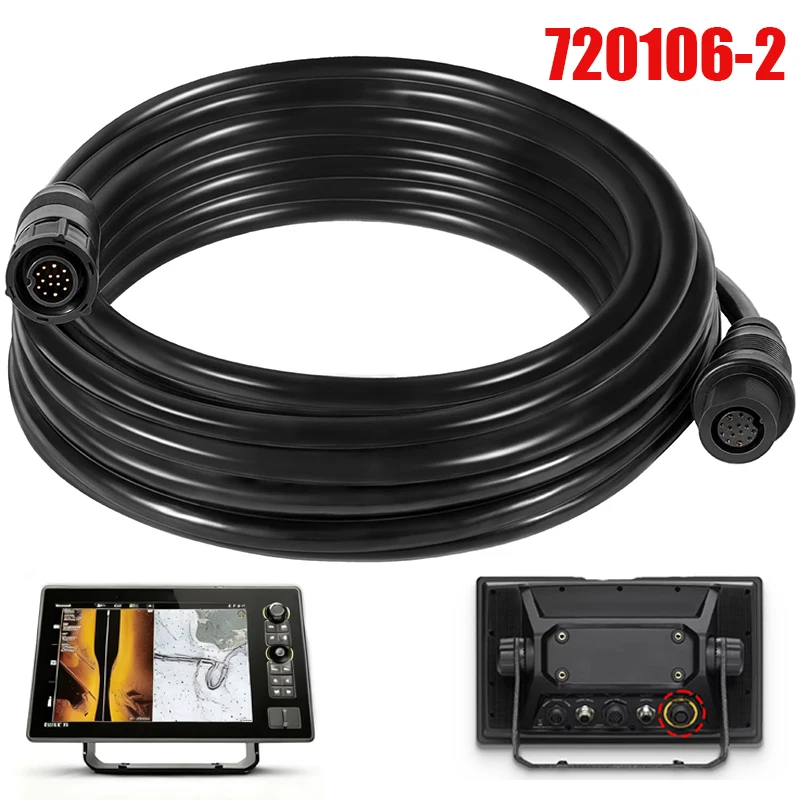 

720106-2 EC M3 14W30 30' Transducer Extension Cable Fits for Humminbird APEX, SOLIX, and Onix Series & MEGA Imaging Transducers