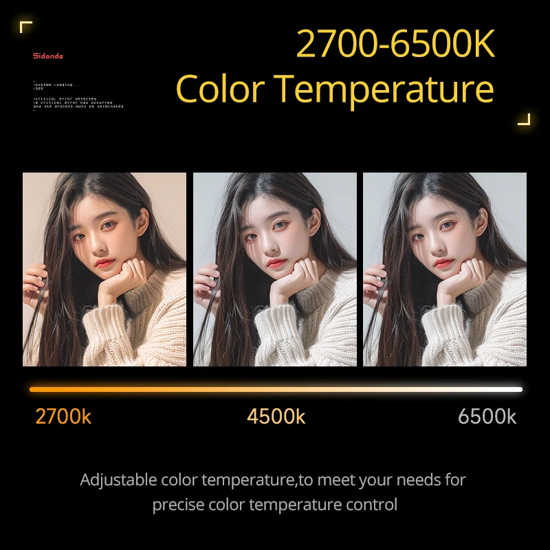 SIDANDE Q120 BI-Color LED Fill Light 144Wh Battery APP-Controlled Spotlight 120W DC Adapter Optical Condenser&Art Beam For Live