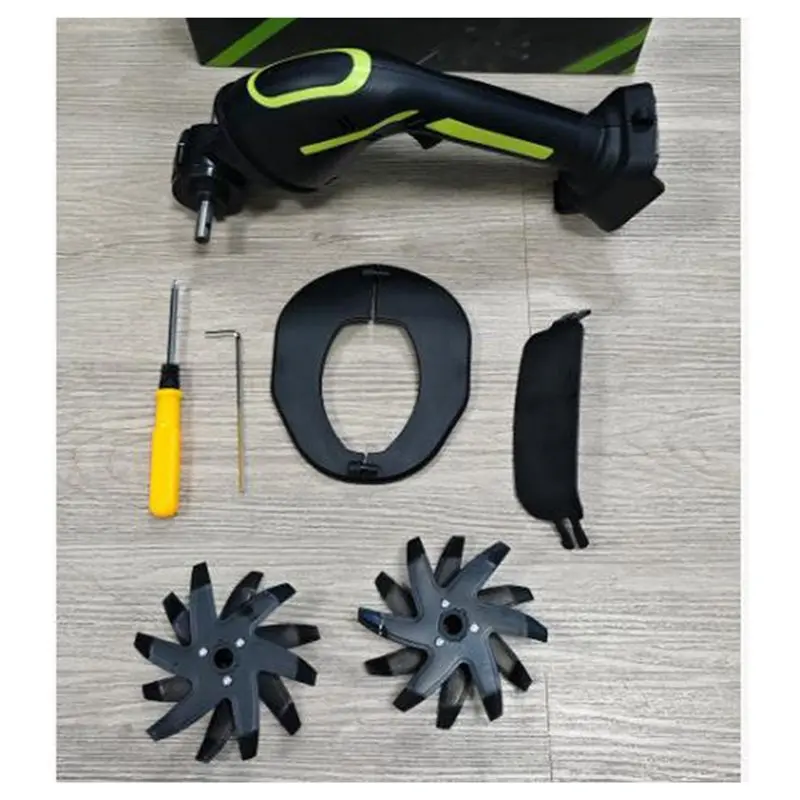 A36T-Lithium Rotating Rotary Tiller Charging Micro Tiller Handheld Electric Loosening Machine For Farm Garden EU Plug