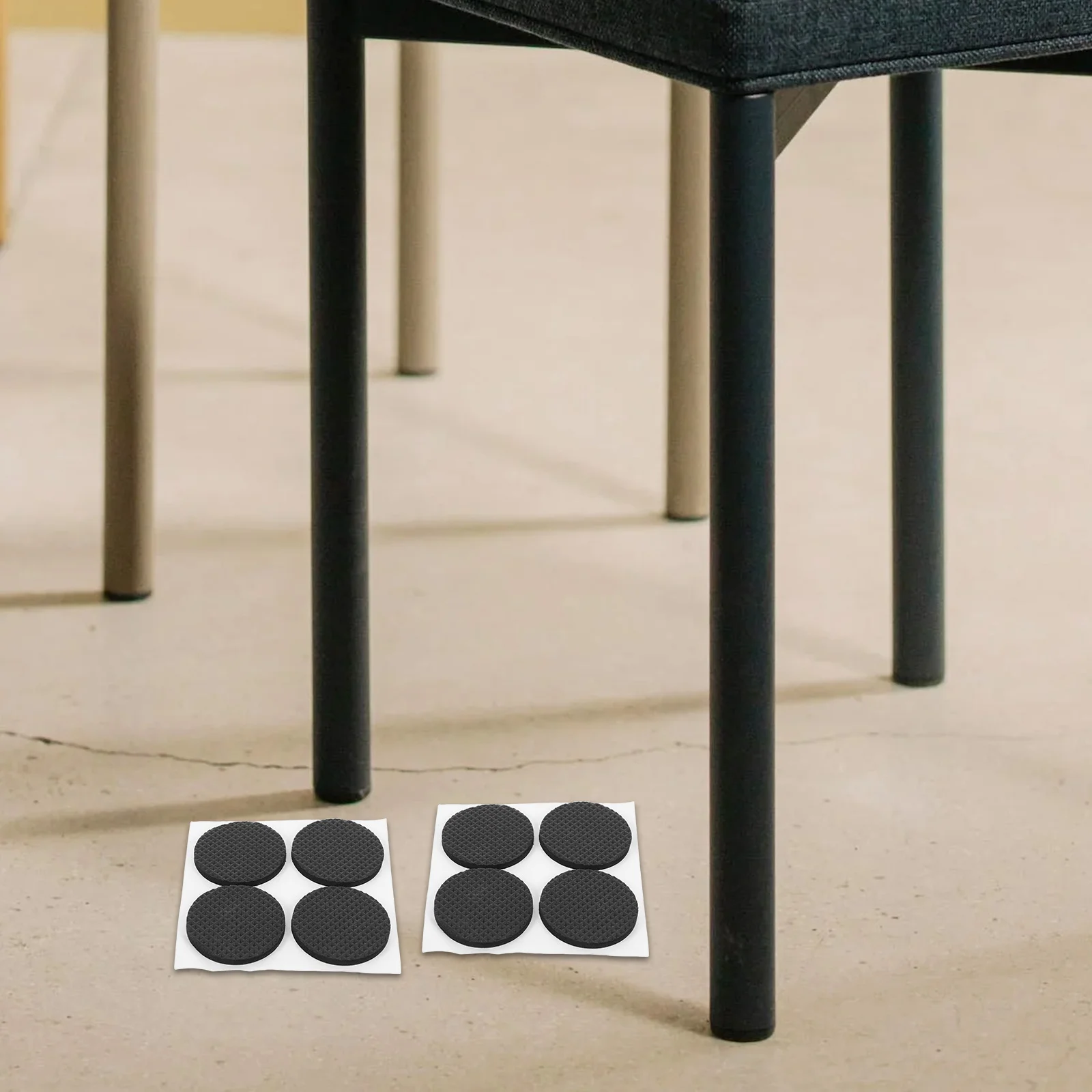 

60Pcs Table Chair Leg Pads 1.6x1.6inch Thickened Eva Floor Protectors Self-Adhesive Non-Slip Cushion for Hardwood Furniture